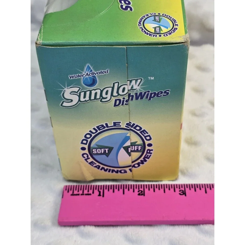 Sunglow Dish Wipes Original Disposable Pretreated Camping Discontinued Soap New